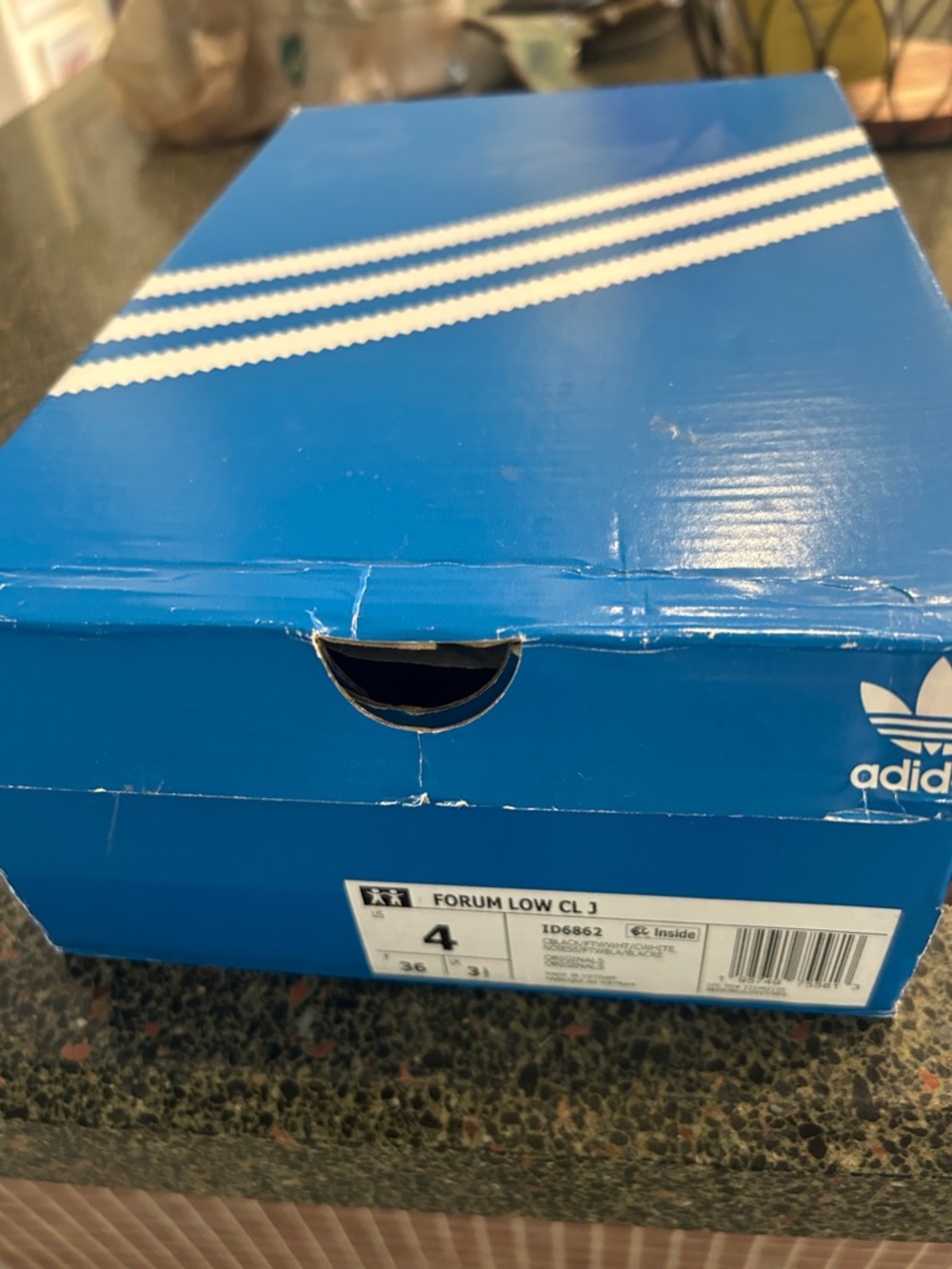 Adidas  Kids Black and White Sneakers with Classic 3-Stripes - Picture 6 of 6